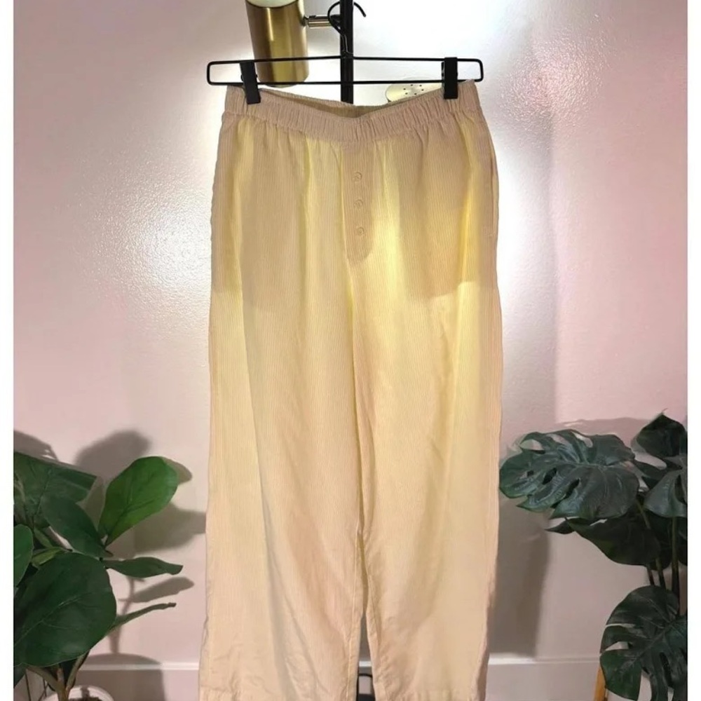 Cream Wide Leg Pants